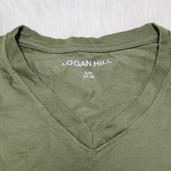 Logan Hill Bundle Men's Cotton Blend Blue & Green VNeck Short Sleeve NWT/NWOT S - Picture 4 of 7